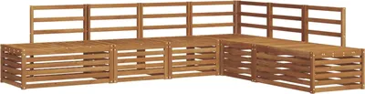 Produktbild von vidaXL Outdoor-Sofagarnitur Natur 273 x 213,5 x 73 cm