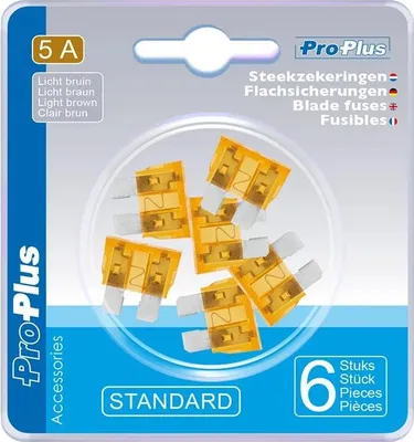 Produktbild von Flachsicherungen Standard 5A hellbraun 6 Stück im Blister