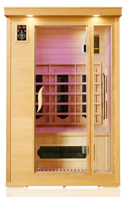 Produktbild von Dewello® Infrarotkabine Infrarotsauna WINDSOR 120cm x 100cm inkl. 5 Keramikstrahler, Bodenstrahler und Zubehör, 1 Person
