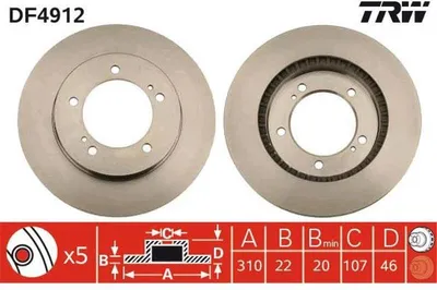 Produktbild von TRW Bremsscheiben (2 Stück) Vorderachse DF4912