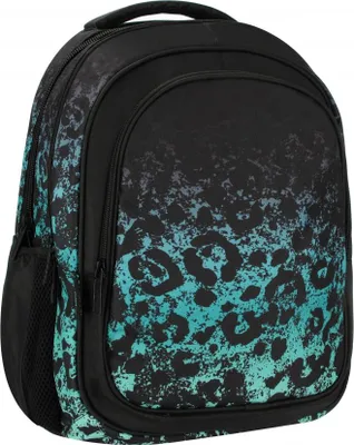 Produktbild von Lobbes Rucksack Panthermuster blau - geräumiger Schulranzen für Kinder