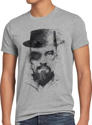 Produktbild von style3 Walter Crystal T-Shirt Herren meth white tv serie, Größe:4XL, Farbe:Grau meliert