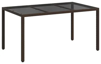 Produktbild von vidaXL Gartentisch Braun 150 x 90 x 75 cm Poly-Rattan