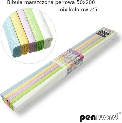 Produktbild von Bibuła marszczona perłowa 50x200 (5szt)
