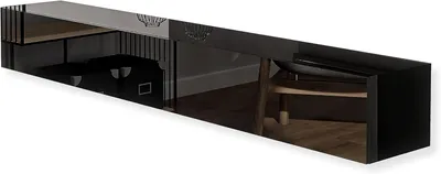 Produktbild von TV-Lowboard Schwarz TV Hängeboard Full Glänzend TV-Schrank Modern Lowboard