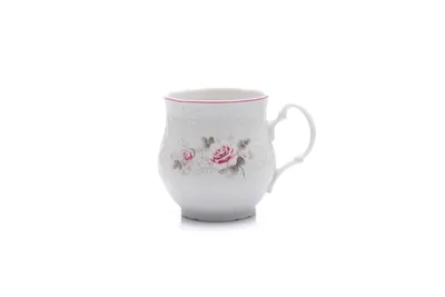 Image de Thun 1794 Mug Jonah, porcelaine tchèque, Bernadotte, 310 ml, rose, rayure rose, Thun