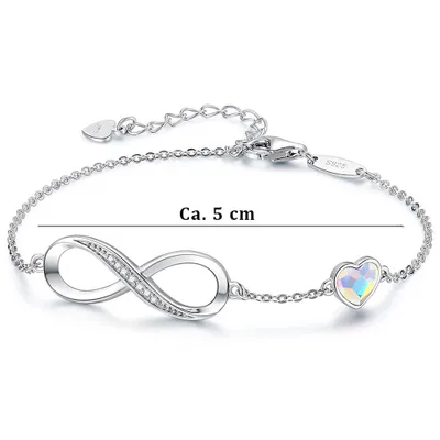 Produktbild von Armbänder Damen, Armbänder Silber, 925 Silber Verstellbar Armbänder Geburtstags Valentinstag Geschenk für Mutter, Frau, Mädchen, Farbe: Gelb
