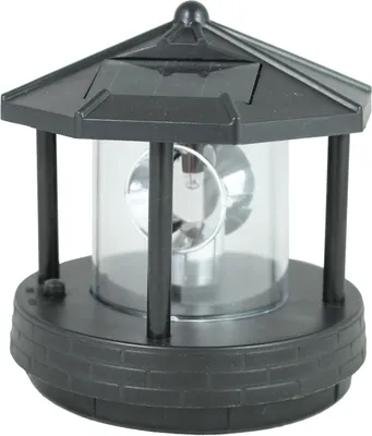 Produktbild von Leuchtturm Ersatzkopf Groß für Deko Solar Leuchttürme mit Leuchtfeuer drehbar Solarkopf Ersatzteil