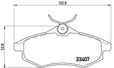 Produktbild von Brembo Bremsbelagsatz, Scheibenbremse Vorderachse P 61 074