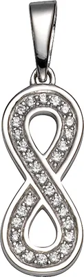 Produktbild von F Anhänger 925/- Sterling Silber 2,4cm weiß 358241035