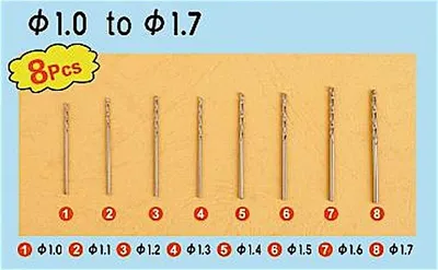 Immagine prodotto di TRUMPETER TRU09955 Set di punte da trapano 1,0 mm - 1,7 mm (8 pezzi)
