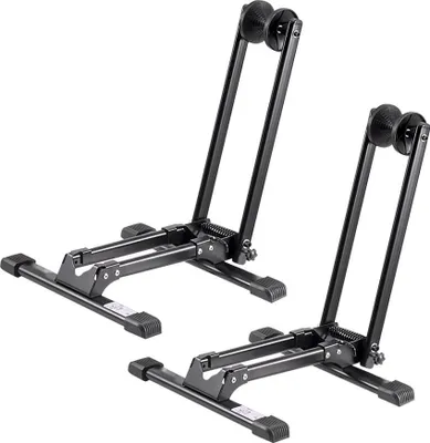 Image de 2 pcs. Béquille pliable 508-736,6mm - Béquille de rangement pour vélos peu encombrante