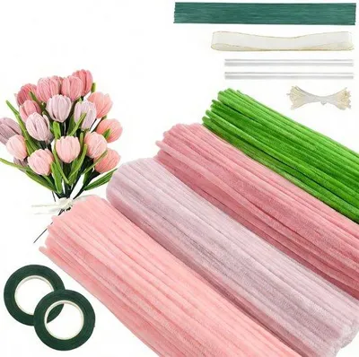 Produktbild von Gekleurte Kunststoff-Pijpenragers-Set, 400 Stück, 30 cm, rosa