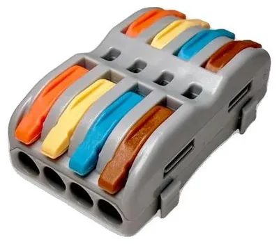 Productafbeelding van Draadconnector, push-in krimpklem, veelzijdige compatibiliteit, P424C, 10 stuks