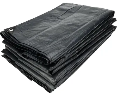 Produktbild von Abdeckplane PE 4x8, 170 g/m² Anthrazit, wasserabweisend & UV-beständig, mit Ösen alle 100 cm – für mittelfristigen Außeneinsatz, Lebensdauer 1–2 Jahre, für Anhänger, Außenspielzeug, Schutz von Fahrzeugen, temporärer Abschluss einer Überdachung