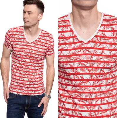 Produktbild von MUSTANG Herren, T-Shirt AARON C FLORAL AOP, M, Rot, sport, tshirt, shirt