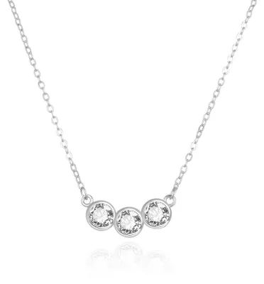 Image de Collier en argent étincelant avec zircons AGS1543/47