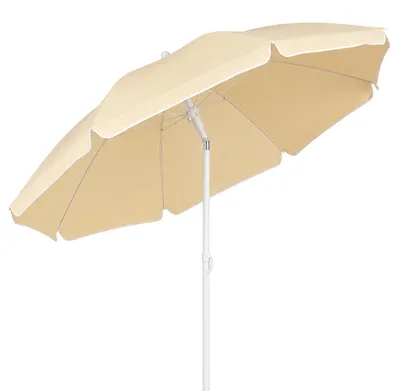 Obrázok produktu pre relaxdays 10020901_126 relaxdays Sonnenschirm rund beige