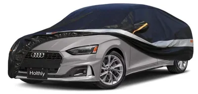 Image de Housse de protection pour voiture, compatible avec Audi A5 (2006-2024), 10 couches, imperméable, protection UV, couleur noire