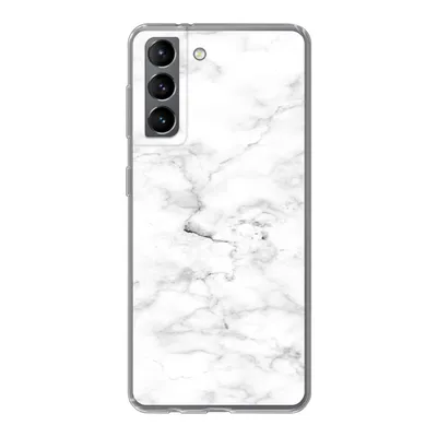 Produktbild von MuchoWow® Handyhülle Schutzhülle Hülle für Samsung Galaxy S21 Marmor - Weiß - Grau Silikon Softcase Handy Hülle - Softcase
