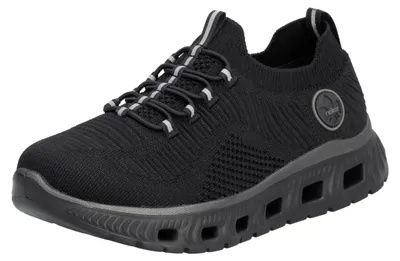 Productafbeelding van Rieker sportbinnenschoenen met vormvaste zool, modieus in zwart, maat 39