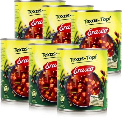 Produktbild von Erasco Texas-Topf 800g Fertigessen (6er Pack)