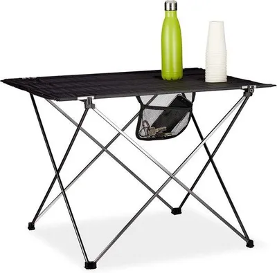 Productafbeelding van Famanu opvouwbare campingtafel - met draagtas - lichtgewicht - outdoor opvouwbare tafel voor kamperen - HBD 51x73,5x54,5 cm - aluminium - zwart