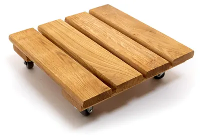 Produktbild von Pflanzenroller aus massiver Eiche S-30 | Eiche 30 x 30 cm