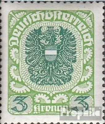 Produktbild von Briefmarken Österreich 1920 Mi 316x c, blaugrüner Adler postfrisch Wappen