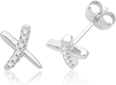 Produktbild von Edle 925 Sterling Silber (Rhodiniert) Damen - Paar Ohrstecker mit Zirkonia - 9mm*7mm; TRS33418