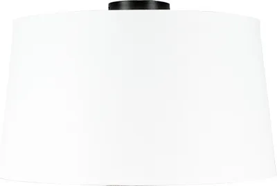 Zdjęcie produktu dla QAZQA – nowoczesna lampa sufitowa I lampa sufitowa I lampa I oprawa oświetleniowa w kolorze matowej czerni z białym kloszem 45 cm – Combi I salon I sypialnia – stal okrągła – przystosowana do żarówek LED E27