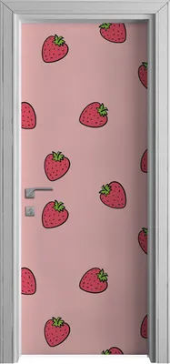 Produktbild von Tür Selbstklebende 80x210 cm Türfolie Türtapete Klebefolie - Erdbeere