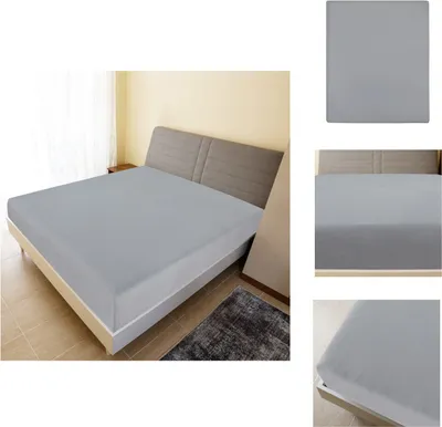 Immagine prodotto di vidaXL Lenzuolo matrimoniale 2 pz. Jersey grigio 160x200 cm in cotone - Lenzuolo per letto