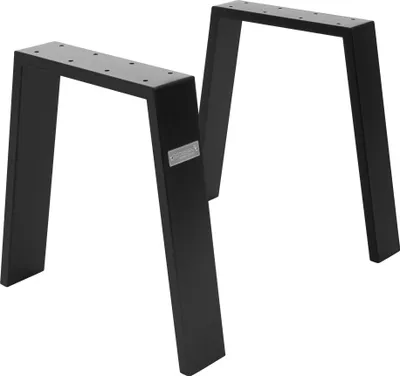 Zdjęcie produktu dla ML-Design zestaw 2 płóz do stołów / ławek Loft, 44x42 cm, czarny, profil 8x2 cm, stal, wzornictwo przemysłowe, kształt U, metalowa rama stołu scandic