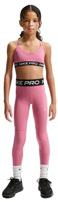 Immagine prodotto di Leggings Nike Pro Dri-Fit per bambine, colore rosa cipria/nero/bianco, modello DA1028-641, taglia XS
