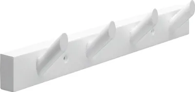 Produktbild von Hettich Hakenleiste Buche 400 x 65 x 60 mm mit 4 Haken weiß