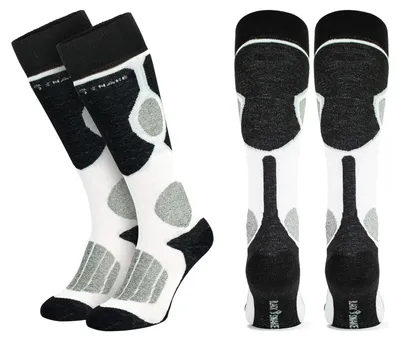 Produktbild von Black Snake Skisocken Damen Herren gepolstert Klimasohle - 35/38 - Schwarz/Weiß