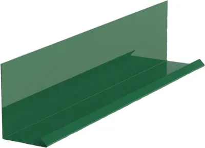 Immagine prodotto di Bordo a parete per combinazione con listello di copertura RŠ 200, 2 m, Zinco verniciato, Verde muschio RAL 6005