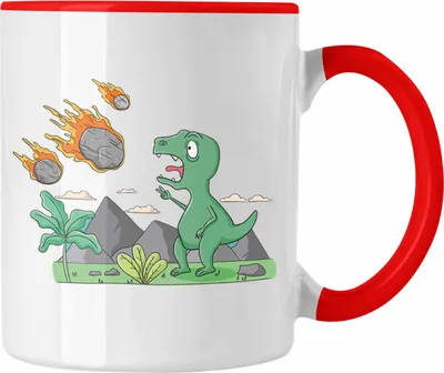 Produktbild von Trendation - Dinosaurier Tasse Grafik Geschenk Lustig (Rot)