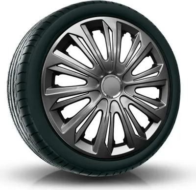 Produktbild von NRM Radkappen STRONG, Graphite 14" Zoll. (4 x Universal Radzierblenden/Radkappen)