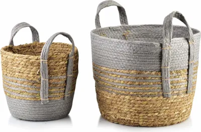 Produktbild von Bali 2Er-Set Seegras-Körbe 33X33Xh:26/24X24Xh:21Cm