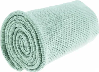 16x80cm Fertigbündchen Bündchenstoff Baumwolle elastisch gerippt blassgrün