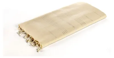 Produktbild von Hamamtuch Sultan 100 x 170 cm Natur | Extra breites Hamam Handtuch aus ungebleichter Baumwolle mit feinen Streifen | Pestemal/Fouta/Saunatuch saugfähig und schnelltrocknend