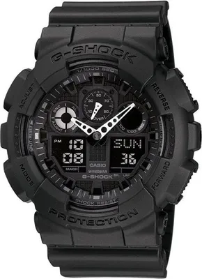 Immagine prodotto di Orologio CASIO G-Shock GA-100-1A1ER, cronografo al quarzo, nero, resina, resistente all'acqua fino a 20 ATM