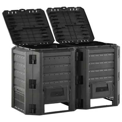 Image de Composteur de jardin noir 800 L