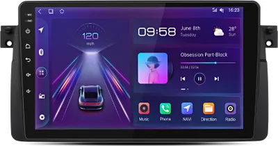 Produktbild von 2+64G Einbau-Navigationsgeräte Android13 DAB Radio 4Core Für BMW 3 Series E46 1998-2006 GPS 9''Navi BT SWC WIFI 2DIN