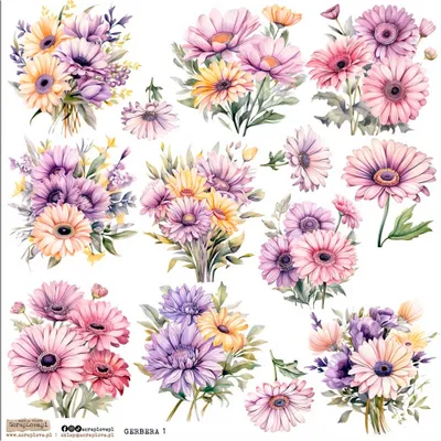Produktbild von AUFKLEBER ScrapLove Dekor Stickers - Gerbera 1
