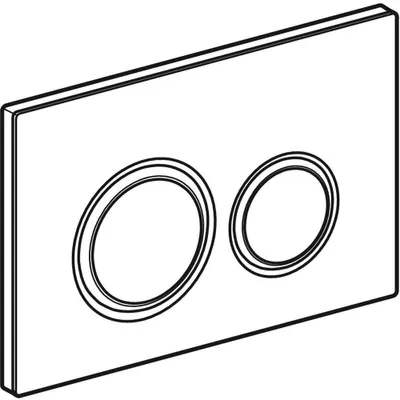 Obrázok produktu pre Geberit 115.651.SI.1, Splachovacia doska, Čierna, Biela, Chróm, Geberit, 246 mm, 14 mm, 164 mm
