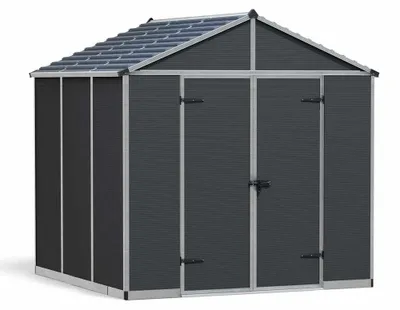 Produktbild von Palram - Canopia Kunststoff Gerätehaus Rubicon 88 Dunkelgrau 228x237x235 cm