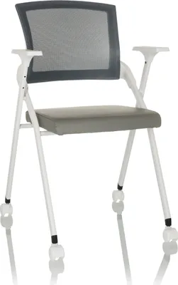 Produktbild von hjh OFFICE Klappstuhl PRIORITY II W PolyurethanKunstleder/Netzstoff Beistellstuhl Gästestuhl Stuhl klappbar bis 150 kg belastbar